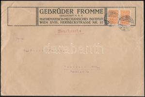 1917 Gebrüder Fromme Mathematikai és Mechanikai Intézete Wien képes katalógus, szórólap és boríték
