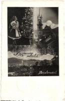 9 db RÉGI erdélyi városképes lap, köztük Tusnádfürdő, Arad, Fenyőháza, Máramarossziget, vegyes állap...