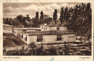 12 db RÉGI magyar városképes lap, köztük Balatonaliga, Balatonmáriafürdő, Mátraháza, Győr, Kecskemét...