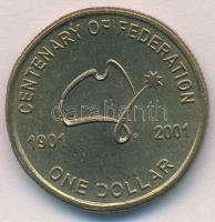 Ausztrália 2001. 1$ Al-Br A föderáció századik évfordulója - Norfolk sziget T:1-,2  Australia 2001. 1 Dollar Al-Br Australian Centenary of Federation - Norfolk Island C:AU,XF Krause KM#534.2