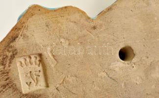 Félakt, mázas kerámia figura, jelzett, kis kopásnyomokkal, m: 23 cm