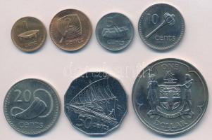 Fidzsi 1969. 1c-1$ (7xklf) T:1- Fiji 1969. 1 Cent - 1 Dollar (7xdiff) C:AU