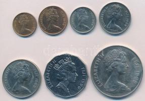 Fidzsi 1969. 1c-1$ (7xklf) T:1-
Fiji 1969. 1 Cent - 1 Dollar (7xdiff) C:AU