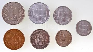 Francia-Polinézia 1973-1986. 1Fr - 100Fr (7xklf) T:1-,2
French Polynesia 1973-1986. 1 Franc - 100 F...
