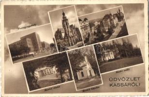 6 db RÉGI felvidéki városképes lap; Érsekújvár, Kassa, Rimaszombat / 6 pre-1945 Upper-Hungarian town...