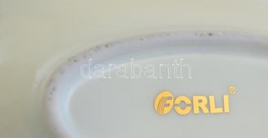 Forli kétszintes porcelán kínáló, matricás, jelzett, kopásokkal, m: 28 cm