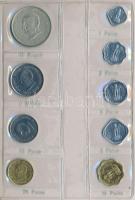 India 1969. 1p-10R (9xklf) forgalmi sor műbőr tokban, közte 1969. 10R Ag Mahatma Ghandi T:1,1- India 1969. 1 Paisa - 10 Rupees (9xdiff) coin set in faux-leather case, including 1969. 10 Rupees Ag Mahatma Ghandi C:UNC,AU