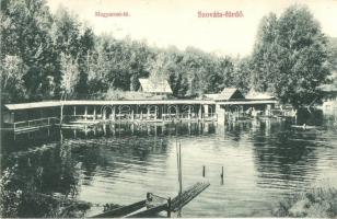 Szováta, Sovata; Magyarosi tó, fürdő. Divald Károly 14. 1908. / thermal spa, lake (EK)