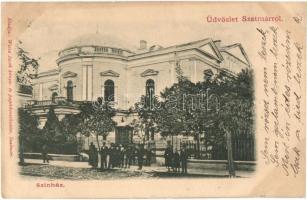 1901 Szatmárnémeti, Szatmár, Satu Mare; színház. Weisz Izsák kiadása / theatre (EK)