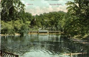 1908 Szováta-fürdő, Baile Sovata; Fekete-tó. Divald Károly 24-1908. /  Lacul Negru / lake