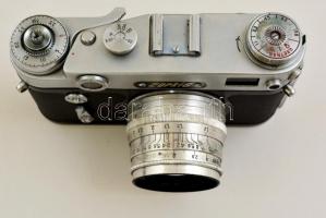 1964 Zorkij-6 távmérős fényképezőgép, Jupiter 8 f/2 50mm objektívvel, Excelsior 3 fénymérővel, erede...