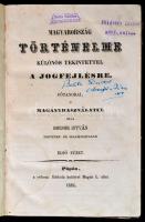 Bocsor István: Magyarország történelme különös tekintettel a jogfejlésre. Főtanodai, s magányhasznál...