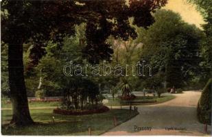 1908 Pozsony, Pressburg, Bratislava; Ligeti díszkert / park garden