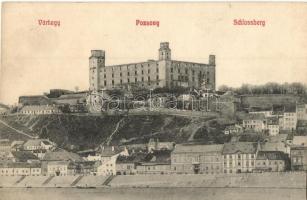 Pozsony, Pressburg, Bratislava; Várhegy. Kaufmann Bediene dich allein kiadása / Schlossberg / castle hill