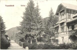 Tusnádfürdő, Baile Tusnad; sétány, nyaraló. Szvoboda József kiadása / promenade, villa