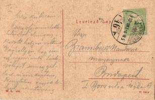 1910 Érsekújvár, Nové Zámky; Polgári iskola, Hvila (?) Gyula cipész üzlete. W.L. 428. / school, shoe...