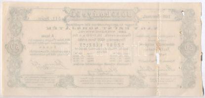 Budapest 1872. "Jótékonycél - Nagy ezüst sorsjáték" sorsjegy T:II ly