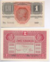 1916. 1K + 1917. 2K mindkettő hamis "Szeben Vármegye Nagyszeben Szab. Kir. R. T. Város 1902&quo...