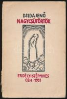 Dsida Jenő: Nagycsütörtök. Versek.  Gy. Szabó Béla illusztrációival. Kolozsvár, 1933, Erdélyi Szépmíves Céh. Első kiadás. Kiadói sérült gerincű papírkötés.