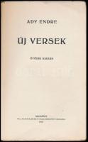 Ady Endre: Új versek. Bp., 1919, Pallas Irodalmi és Nyomdai Rt. Ötödik kiadás. Kiadói papírkötés, ko...