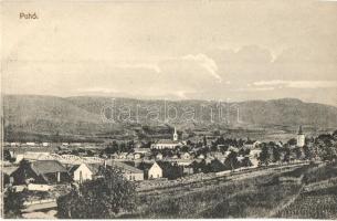 Puhó, Púchov; látkép, templom, híd. Reismann Mór. J. kiadása / general view, church, bridge