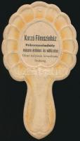 cca 1930 A rákosszentmihályi Korzó Filmszínház legyező formájú papírkarton reklámja