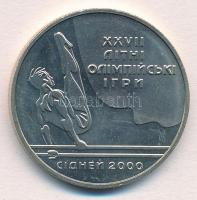 Ukrajna 2000. 2H Cu-Ni-Zn Tornász korláton T:1,1- Ukraine 2000. 2 Hryvni Cu-Ni-Zn Stylized gymnast C:UNC,AU Krause KM#94