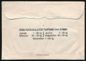 Szegő István "Szent Imre" gyógyszertára receptboríték (Bp., XI. Horthy Miklós körtér)