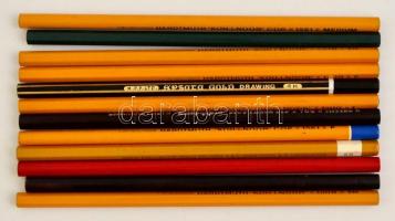 12 db különféle hegyezetlen ceruza, köztük Koh-i-Noor is