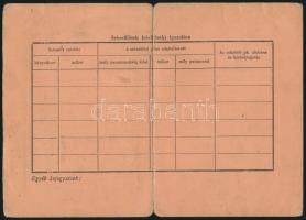 1944 Tűzkereszt viselésére jogosító igazolvány, M. kir. 78. honvéd tábori tüzérosztály parancsnokság...