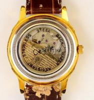 Omega DeVille automata karóra REPLIKA működő szép állapotban, megviselt bór szíjjal