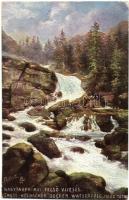 Tátra, Tatry; Nagytarpataki felső vízesés / Gross-Kolbacher oberer Wasserfall / waterfall (EK)