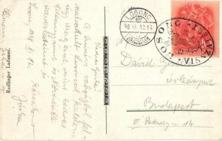 Losonc, Lucenec; Tüzérlaktanya, ökörszekér / Kasarna / artillery barracks, oxen cart "1938 Loso...