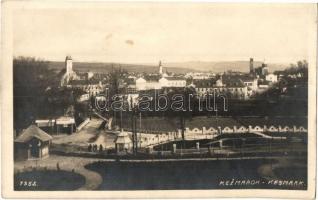 Késmárk, Kezmarok; Látkép zsinagógával, Kleinberger és Emil Moravetz üzlete / panorama view with synagogue and shops