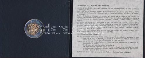 San Marino 1975. 500L Ag "Pénzverés" T:1 keményfedelű tanusítvánnyal (kis mappa)