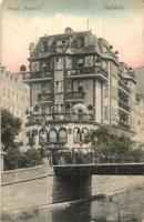Karlovy Vary, Karlsbad; Palast Atlantic / hotel, bridge