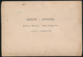 cca 1890 Tátrafüred, fotó kartonra kasírozva, Divald Károly műterméből, hátoldalán feliratozva, 10,5...