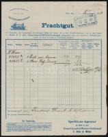 cca 1860-1890 5 kfl hajózási szállítólevél, fuvarlevél / 5 different bills of freight for ships, inc...