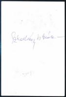 Sztankay István (1936-2014) színész aláírása őt ábrázoló fotó hátulján