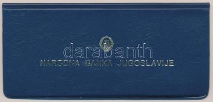 Jugoszlávia 1970-1976. 1D-10D (4xklf) forgalmi sor műbőr tokban T:1- 
Yugoslavia 1970-1976. 1 Dinar...