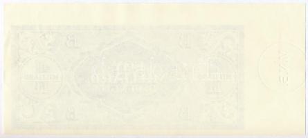 1946. 1.000.000.000BP hátoldali fázisnyomata, "M.N.B." szárazpecséttel, jó minőségű másola...