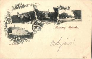 1900 Pozsonyivánka, Iványi, Ivanka pri Dunaji; Hercegi kastély, Szent Károlyháza / castles. Art Nouveau, floral
