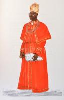 Nigeria in costume. hn.,1965, The Shell Company of Nigeria. Kiadói egészvászon-kötés, angol nyelven.