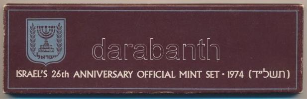 Izrael 1974. 1a-1L (6xklf) "Izrael 26. évfordulója" forgalmi sor tokban T:1,1-
Israel 197...