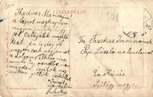 Hajdúhadháza, Takarékpénztár. W. L. Bp. 2183. Kiadja Horovitz Lajos (szakadás / tear)