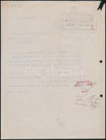 1924 Pick Márk szalámigyár, zsiradék és termény üzlet  díszes fejléces levél, 28x22 cm