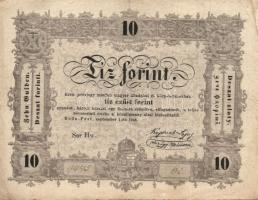 1848. 10Ft "Kossuth bankó" T:II/III+
