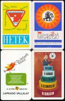 1973-1978 Nyomdák és újságok kártyanaptárai, 9 db