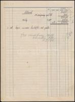 1911 Eger, Első magyar lakatos és lemezárugyár díszes fejléces száma, okmánybélyeggel 29x22 cm