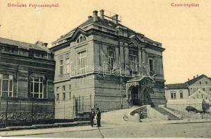 Petrozsény, Petrosani; Kaszinó épület. W. L. 1684. / casino (apró lyuk / tiny hole)